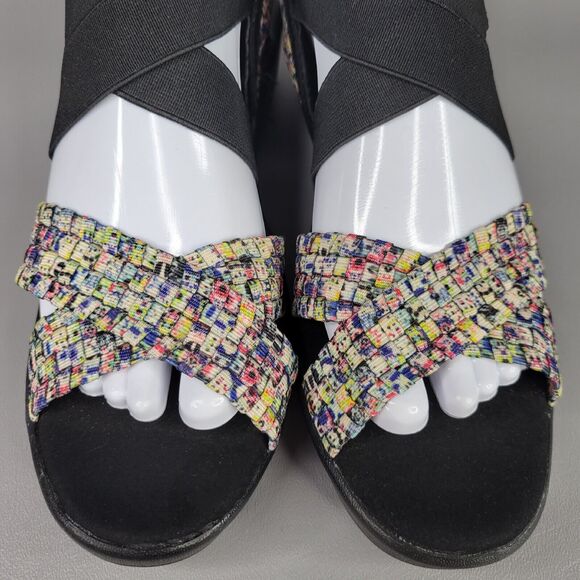 Bernie Mev Womens Splash Lisa Sandal Crisscross Elastic Strap Multicolor Size 38 - Picture 5 of 12